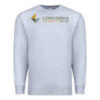 Heather Grey Concordia University Irvine Premium Sweatshirt - linhVisuals