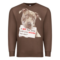 Chestnut pitbull t  shirt i sit for you will you stand for me t  shirt Premium Sweatshirt - linhVisuals