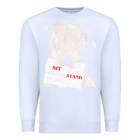 White pitbull t  shirt i sit for you will you stand for me t  shirt Premium Sweatshirt - linhVisuals