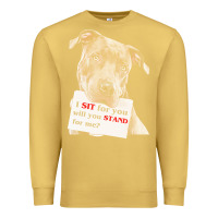 Antique Gold pitbull t  shirt i sit for you will you stand for me t  shirt Premium Sweatshirt - linhVisuals