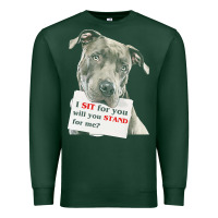 Sports Green pitbull t  shirt i sit for you will you stand for me t  shirt Premium Sweatshirt - linhVisuals