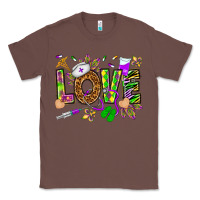 Chestnut Mardi Gras love Nurse Classic Tee - HowdyJamesFarm