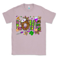Lilac Mardi Gras love Nurse Classic Tee - HowdyJamesFarm