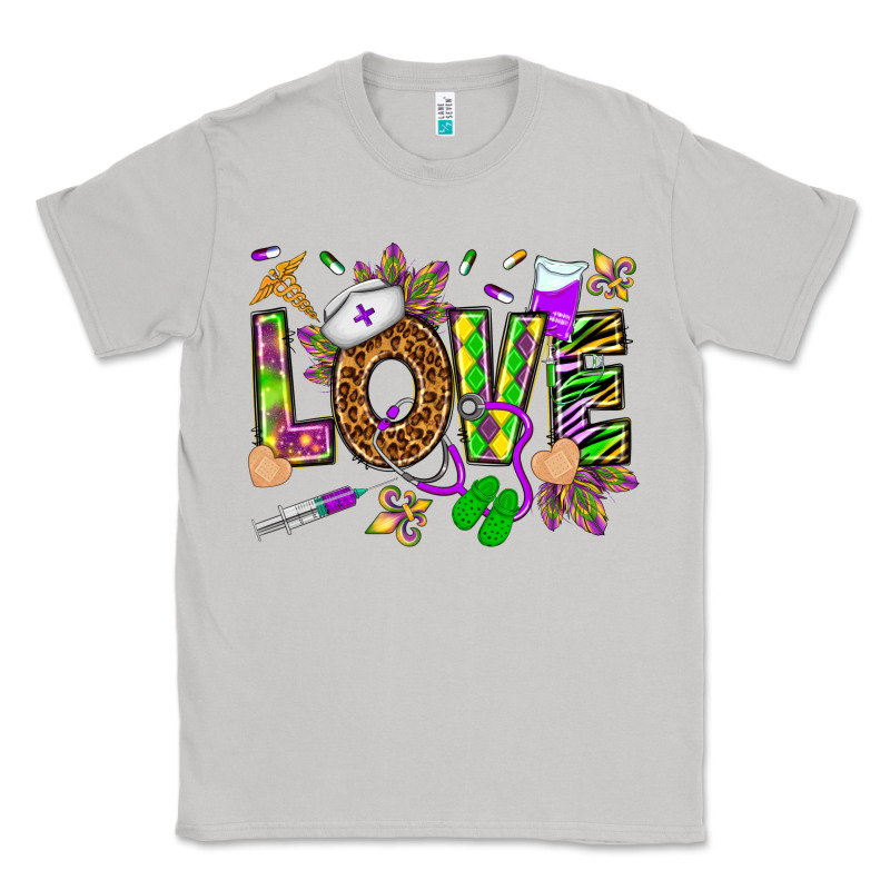 Mardi Gras Love Nurse Classic Tee by HowdyJamesFarm | Teevron