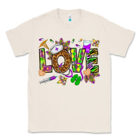 Natural Mardi Gras love Nurse Classic Tee - HowdyJamesFarm