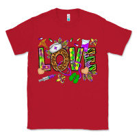 Red Mardi Gras love Nurse Classic Tee - HowdyJamesFarm