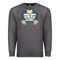 Charcoal Heather feed me snrlx Premium Sweatshirt - linhVisuals