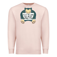 Pale Pink feed me snrlx Premium Sweatshirt - linhVisuals