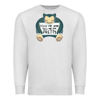 Oatmeal Heather feed me snrlx Premium Sweatshirt - linhVisuals
