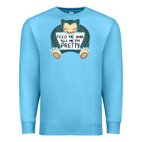 Ocean Blue feed me snrlx Premium Sweatshirt - linhVisuals