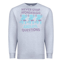 Heather Grey axolotl questions Premium Sweatshirt - linhVisuals