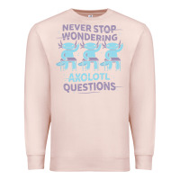Pale Pink axolotl questions Premium Sweatshirt - linhVisuals