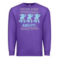 Purple axolotl questions Premium Sweatshirt - linhVisuals