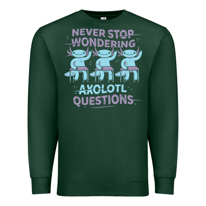 Axolotl Questions Premium Sweatshirt by linhVisuals | Teevron