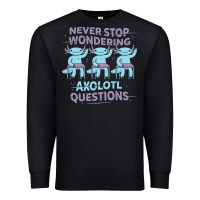Black axolotl questions Premium Sweatshirt - linhVisuals