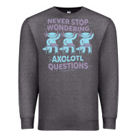 Charcoal Heather axolotl questions Premium Sweatshirt - linhVisuals