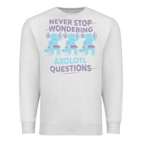 Oatmeal Heather axolotl questions Premium Sweatshirt - linhVisuals
