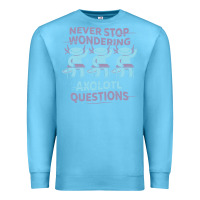 Ocean Blue axolotl questions Premium Sweatshirt - linhVisuals
