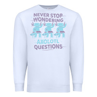White axolotl questions Premium Sweatshirt - linhVisuals