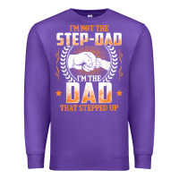 Purple mens i'm not the step dad i'm the dad that stepped up father gift t sh Premium Sweatshirt - linhVisuals