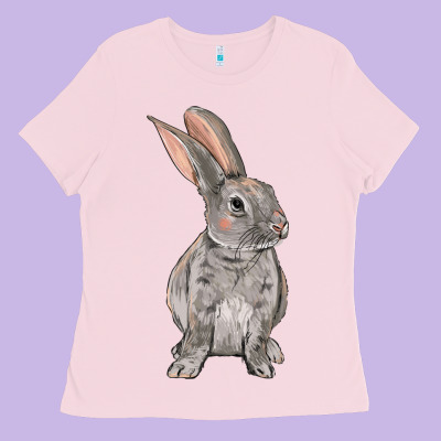 Easter Bunny Ladies Tee Designed By Oliviacreatesart