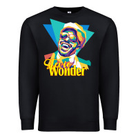 Black stevie wonder vintage Premium Sweatshirt - linhVisuals