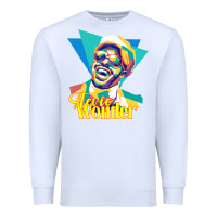 White stevie wonder vintage Premium Sweatshirt - linhVisuals