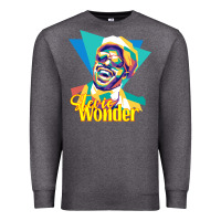 Charcoal Heather stevie wonder vintage Premium Sweatshirt - linhVisuals