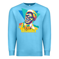 Ocean Blue stevie wonder vintage Premium Sweatshirt - linhVisuals