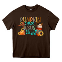 Chocolate Brown pumpkin spice and jesus christ Heavy Core Tee - CowGirlArtShop