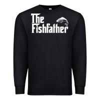 Black mens the fishfather funny fish father day lover t shirt t shirt Premium Sweatshirt - linhVisuals