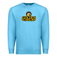 Ocean Blue suitable-golden-chick-worn Premium Sweatshirt - linhVisuals