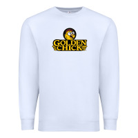 White suitable-golden-chick-worn Premium Sweatshirt - linhVisuals