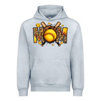 Heather Grey softball mom Urban Hoodie - Jasminsmagicworld