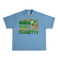 Pebble Blue buy me green beer and tell me i'm pretty Urban Heavy Tee - FaDigitalArtStudio