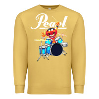Antique Gold the muppet show animal playing pearl drums Premium Sweatshirt - linhVisuals