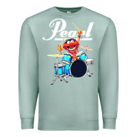Seafoam the muppet show animal playing pearl drums Premium Sweatshirt - linhVisuals