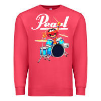 Cardinal the muppet show animal playing pearl drums Premium Sweatshirt - linhVisuals