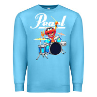 Ocean Blue the muppet show animal playing pearl drums Premium Sweatshirt - linhVisuals