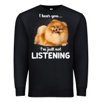 Black pomeranian i hear you not listening t shirt Premium Sweatshirt - linhVisuals