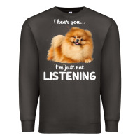 Smoke pomeranian i hear you not listening t shirt Premium Sweatshirt - linhVisuals