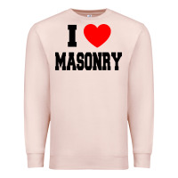 Pale Pink i love masonry Premium Sweatshirt - linhVisuals
