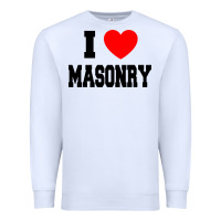 White i love masonry Premium Sweatshirt - linhVisuals