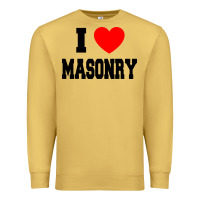 Antique Gold i love masonry Premium Sweatshirt - linhVisuals