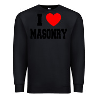 Black i love masonry Premium Sweatshirt - linhVisuals