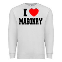 Dove Grey i love masonry Premium Sweatshirt - linhVisuals