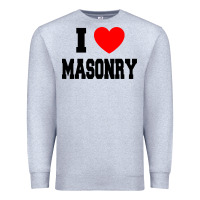Heather Grey i love masonry Premium Sweatshirt - linhVisuals