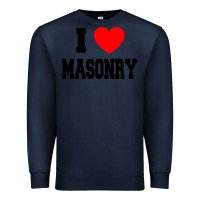 Navy i love masonry Premium Sweatshirt - linhVisuals