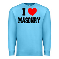 Ocean Blue i love masonry Premium Sweatshirt - linhVisuals