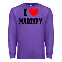 Purple i love masonry Premium Sweatshirt - linhVisuals